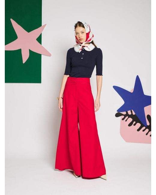 Sister Jane Red Elise Polo Top