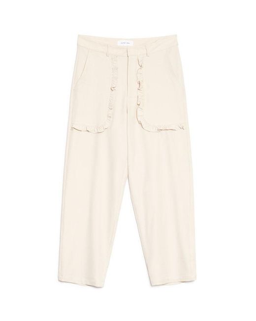 Sister Jane Natural Odilon Ruffle Trim Trousers