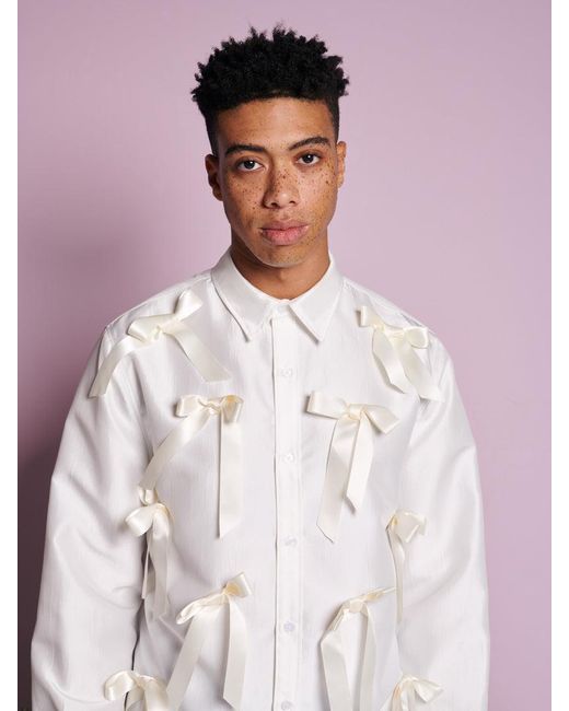 Sister Jane Purple Snowdrop Satin Bow Shirt