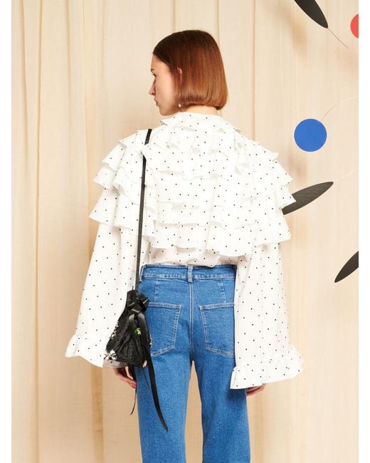 Sister Jane Blue Dream Perle Ruffle Blouse