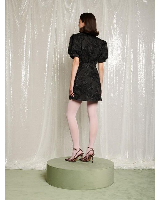 Sister Jane Black Eternal Jacquard Mini Dress