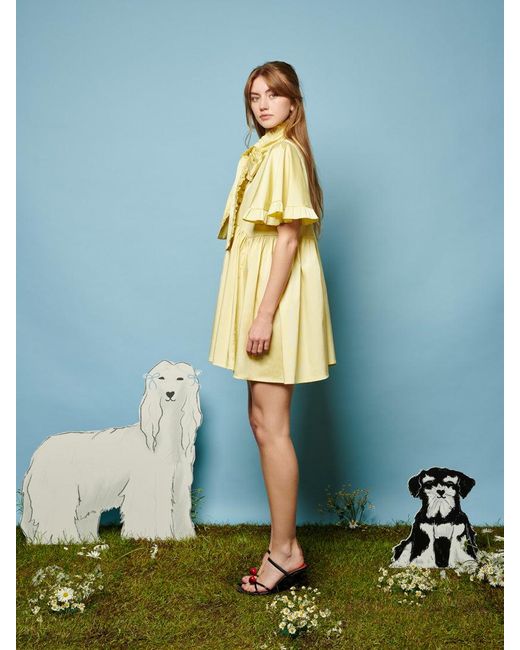 Sister Jane Lucy Bow Mini Dress in Yellow | Lyst