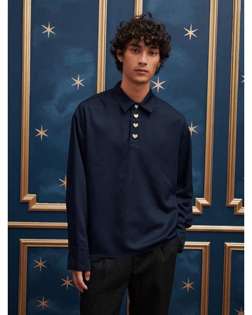 Sister Jane Blue Waltz Polo Shirt