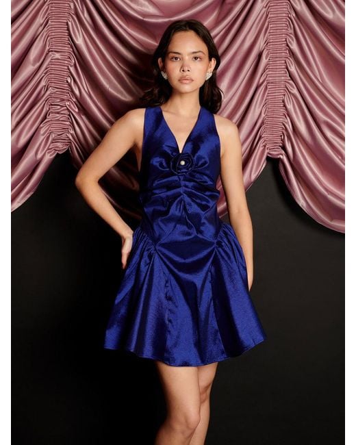 Sister Jane Black Marylin Taffeta Mini Dress
