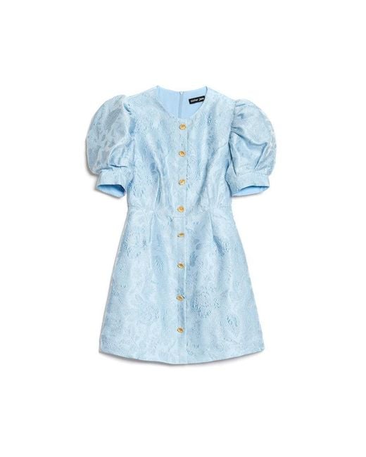 Sister Jane Blue Angie Jacquard Mini Dress