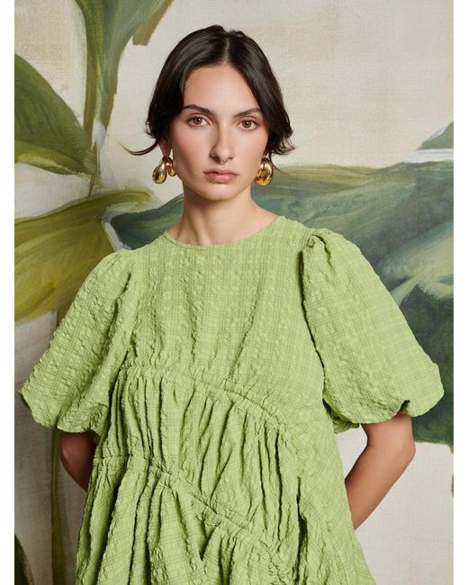 Sister Jane Ghospell Lia Ruched Top in Green | Lyst UK