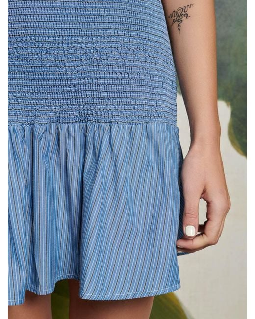 Sister Jane Blue Ghospell Scottie Stripe Mini Dress