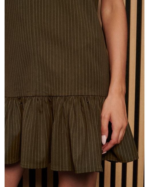 Sister Jane Brown Ghospell Bettie Pinstripe Mini Dress
