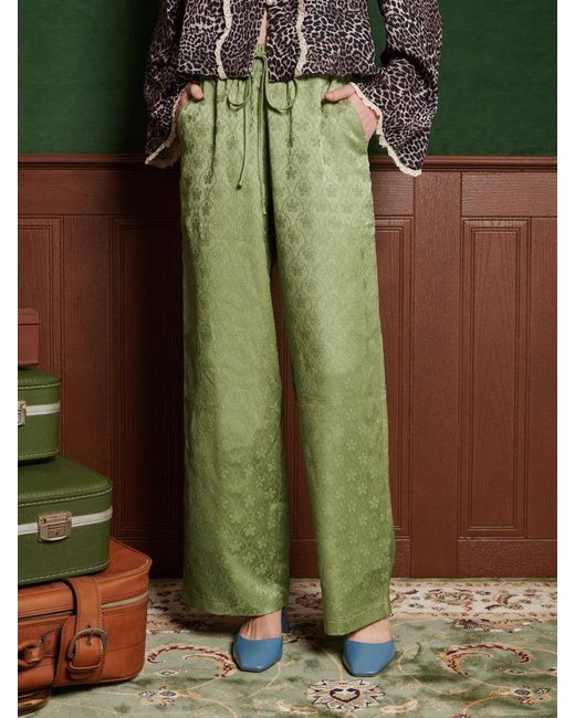 Sister Jane Green Lucas Jacquard Trousers