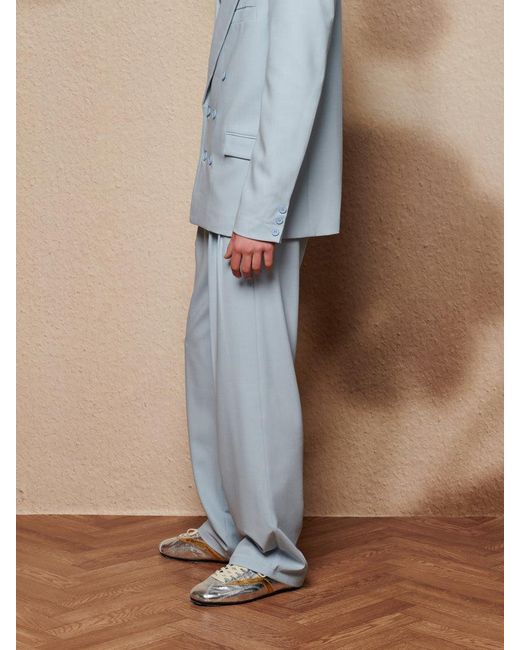 Sister Jane Blue Evander High Waisted Trousers