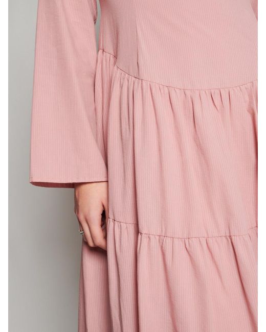 Sister Jane Pink Ghospell Iona Tiered Midi Dress
