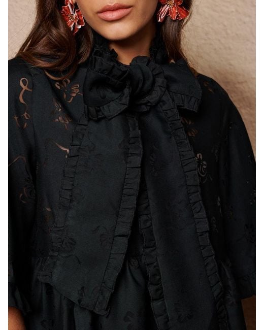 Sister Jane Black Solace Bow Midi Dress