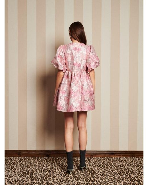Sister Jane Pink Dream Jam Jar Jacquard Mini Dress
