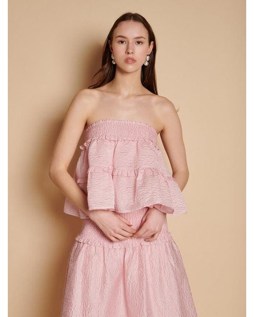 Sister Jane Pink Prim Organza Top