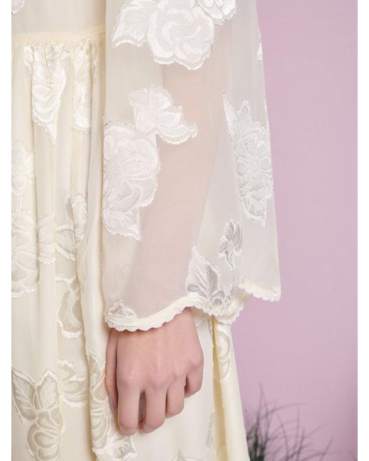 sister jane dandelion midi dress in cream Sister Jane Dandelion Midi Dress in Pink