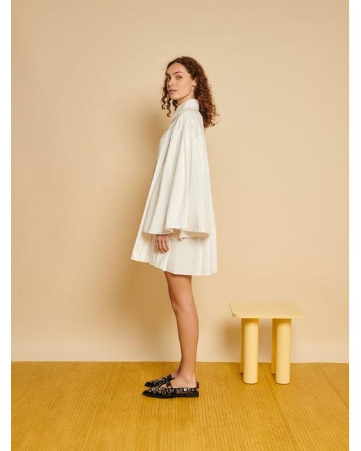Sister Jane Natural Ghospell Tora Pleat Mini Dress