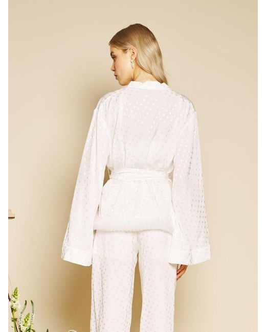 Sister Jane Natural Perle Spot Belted Blouse