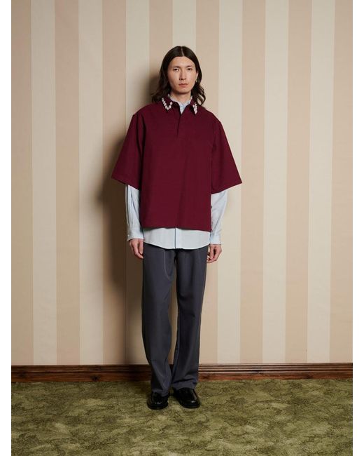 Sister Jane Red Joseph Gem Boxy Shirt