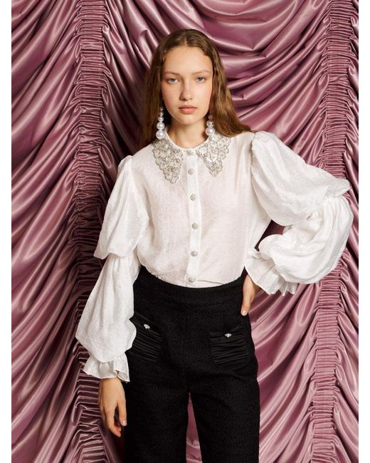 Sister Jane Red Dream Rita Embellished Blouse