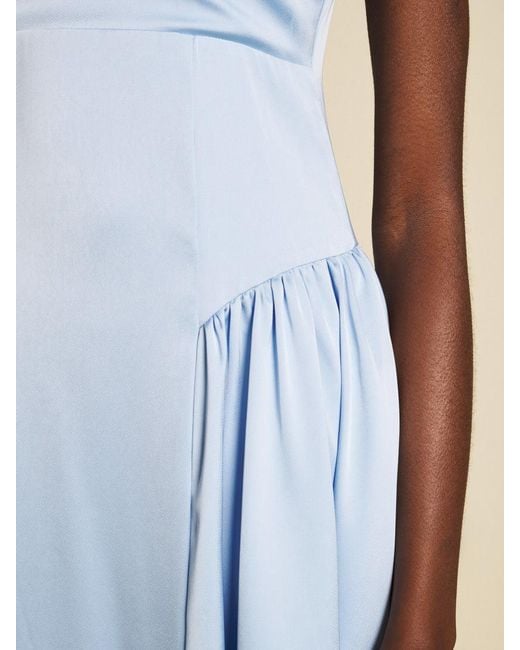 Sister Jane Blue Dream Ciel Satin Midi Dress