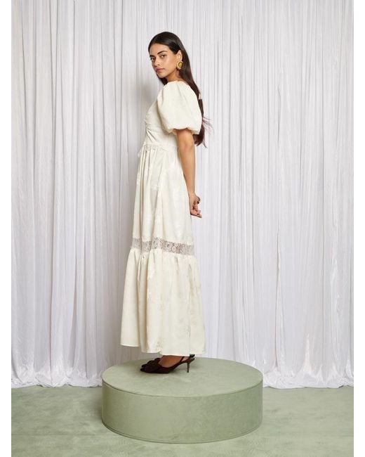 Sister Jane Natural Luna Lace Trim Dress