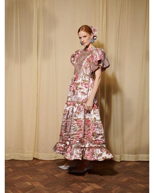 Sister Jane Pink Dream Almost Bloom Jacquard Maxi Dress