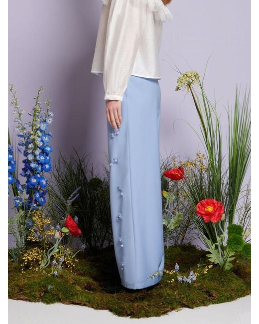 Sister Jane Blue Dream Cornflower Embellished Trousers