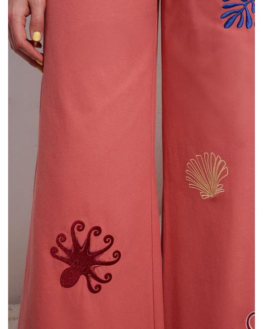 Sister Jane Pink Island Life Embroidered Jeans