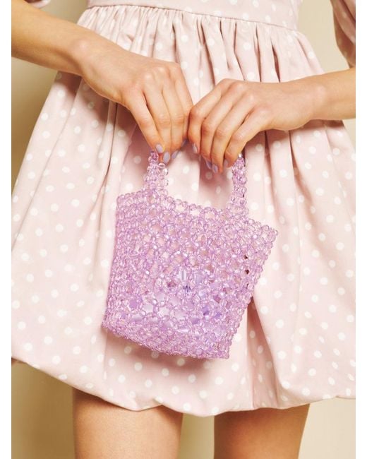 Sister Jane Pink Wisteria Bead Bag