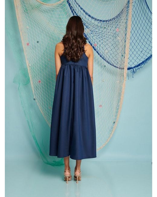 Sister Jane Blue Dream River Flower Midi Dress