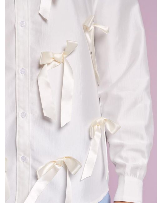 Sister Jane Purple Snowdrop Satin Bow Shirt