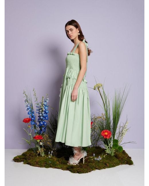 Sister Jane Green Dream Grassland Cross Straps Midi Dress