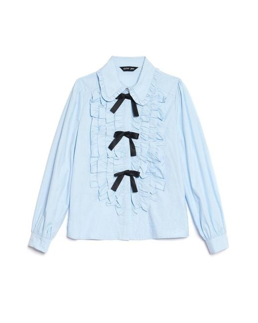 Sister Jane Red Arnell Bow Ruffle Shirt