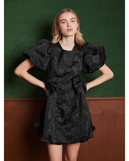 Sister Jane Birch Bow Mini Dress in Green | Lyst