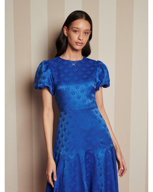 sister jane Oriel Midi ワンピース　オケージョン Sister Jane Oriel Jacquard Midi Dress in Blue | Lyst