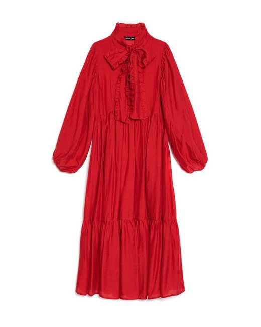 Sister Jane Red Debut Bow Midi Dress