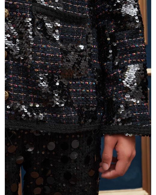 Sister Jane Blue Frederik Tweed Jacket