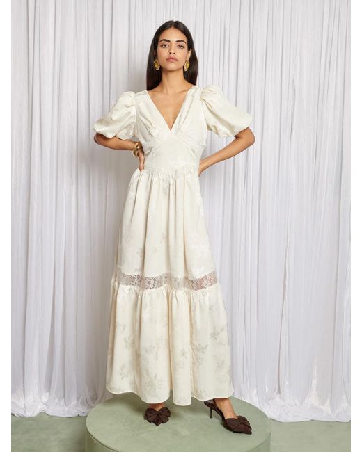 Sister Jane Natural Luna Lace Trim Dress
