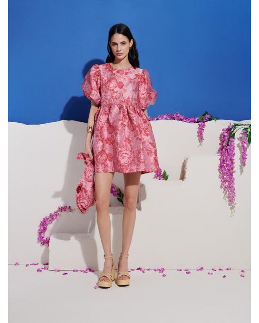 Sister Jane Pink Dream Elara Jacquard Mini Dress