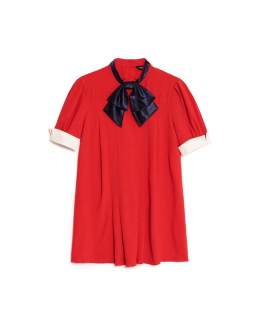Sister Jane Red Ahoy Pleated Mini Dress