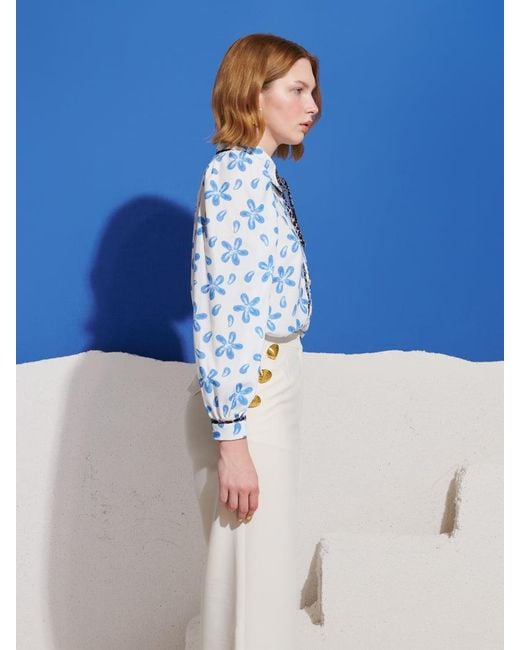 Sister Jane Blue Siro Print Blouse