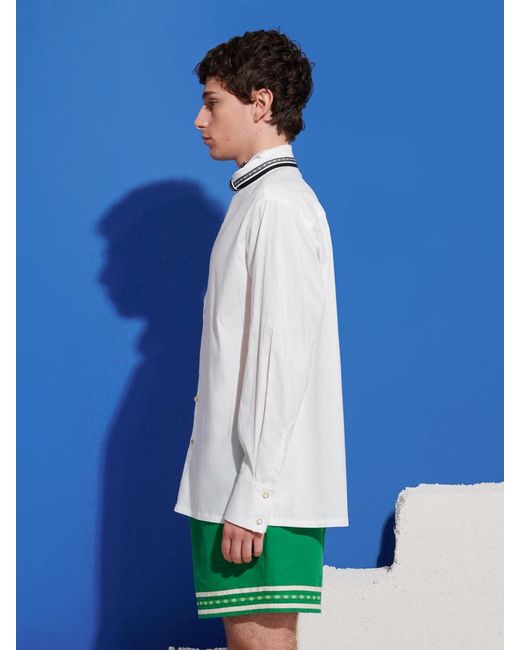 Sister Jane Blue Kostas Trim Shirt