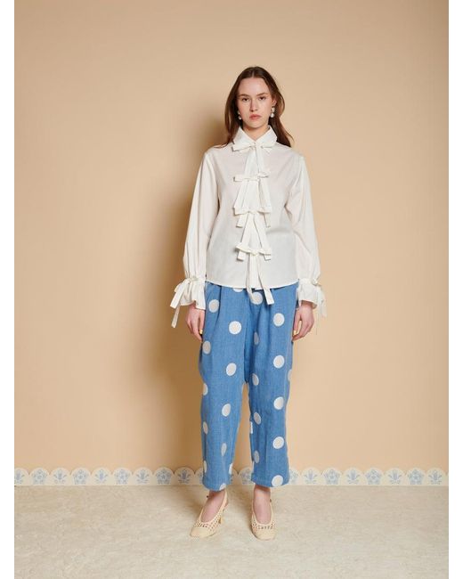 Sister Jane Natural Siljan Bow Blouse
