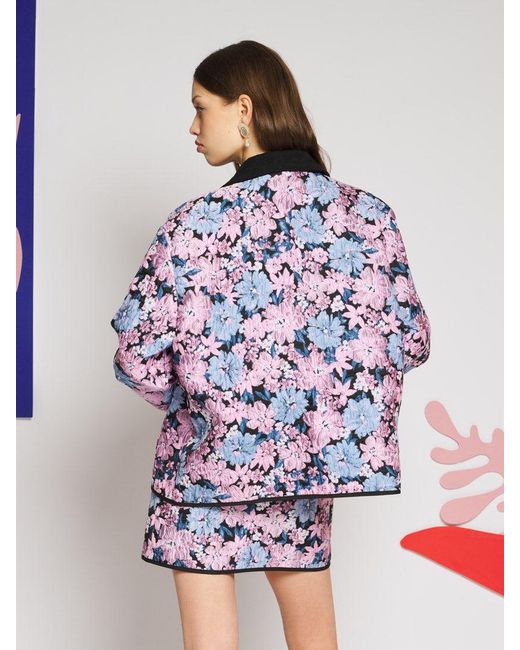 Sister Jane Multicolor Floral Canvas Jacquard Jacket