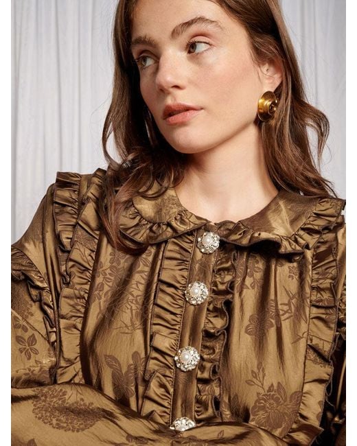 Sister Jane Multicolor Helen Bib Jacquard Midi Dress