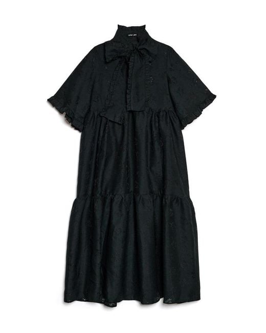 Sister Jane Black Solace Bow Midi Dress