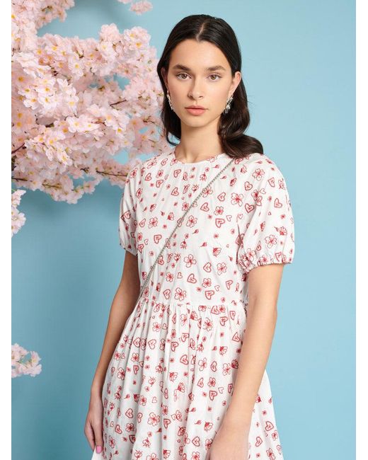 Sister Jane Blue Doodle Bloom Midi Dress
