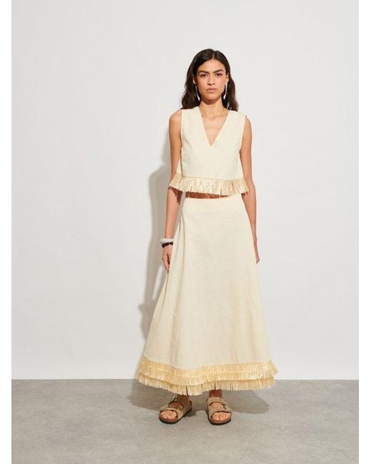 Sister Jane Natural Ghospell Mav Raffia Top