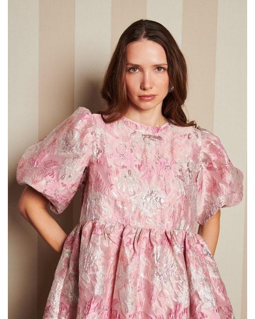 Sister Jane Pink Dream Jam Jar Jacquard Mini Dress