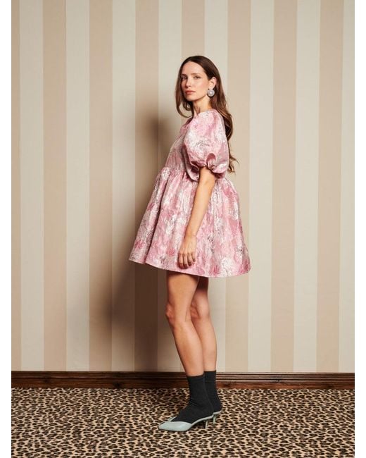 Sister Jane Pink Dream Jam Jar Jacquard Mini Dress
